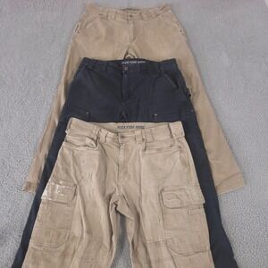 LOT OF 3 Duluth Pants Men 38x32 Cargo Flex Fire Hose Ultimate Relaxed Fit Work